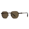 Lunettes de soleil polarisées hexagonales pour hommes avec monture bronze et verres bruns - Monture Bronze Verres Bruns