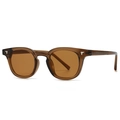 Retro amber tortoiseshell sunglasses with vintage frame and silver wing accents - Tea Frame Tea Lens (C7)