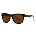Gafas de sol polarizadas cuadradas para hombre con montura negro mate y patillas de colores - C6 Montura Té Lentes Té