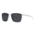 Modern square polarized sunglasses with white frame and dark lenses for men and women - White Frame Gray Lens