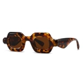 Retro thick frame sunglasses with tortoise texture and tinted brown lenses - Tortoise Shell Frame