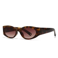 Gafas de sol retro cat-eye con montura de carey oscuro y cristales marrones degradados - Carey Lentes Té