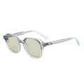 Octagonal square sunglasses with transparent blue frame and yellow tinted lenses - Transparent Green Frame Green Lens(C3)