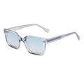 Square light blue translucent sunglasses with gradient lenses and reinforced temples - Transparent Blue Frame Blue Gradient Lens
