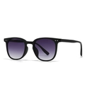 Gafas de sol cuadradas clásicas con montura negra y lentes degradadas color violeta - Marco Negro Gris Degradado