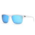 Lunettes de soleil de sport polarisées avec monture blanche et verres miroirs bleus - Monture Blanche Verre Bleu