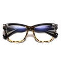 Gafas retro con filtro de luz azul y montura cat-eye en negro y carey elegante - Leopardo Negro (C4)