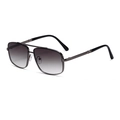 Retro pilot sunglasses with metal frame and gradient lenses on a white background - C3 Gun Frame Grey Tea