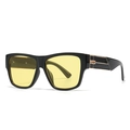 Gafas de sol cuadradas modernas para mujer con montura negra y lentes amarillas retro - C2 Montura Negra Lentes Amarillas