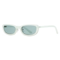 Retro light green oval frame sunglasses with light blue lenses for a vintage modern look - Jelly Green Frame (C5)