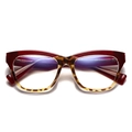 Gafas de luz azul ojo de gato con montura en color burdeos y carey - Leopardo Rojo (C1)