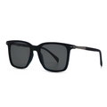 Matte dark blue round frame sunglasses with grey lenses and metallic temple accents - C4 Sand Blue Frame Black Grey Lens Gunmetal Accessories