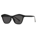 Occhiali da sole cat-eye moderni con montatura nera spessa e lenti scure alla moda - Montatura Nera Lente Grigio Nero
