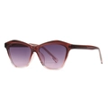 Occhiali da sole cat-eye vintage con montura rosso-marrone e lenti sfumate viola - Montatura Rosso Ambra Lente Grigia Sfumata
