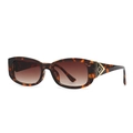 Fashionable butterfly frame sunglasses with tortoiseshell pattern and gradient lenses - Tortoise (C4)
