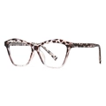 Cat eye tortoiseshell sunglasses with amber geometric frames and clear lenses - Hawksbill Frame Clear Lens