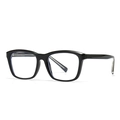 Classic black square full-rim sunglasses with retro modern rock style for women - Black Frame Clear Lens (C11)
