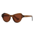 Vintage Schildpatt-Schmetterlings-Sonnenbrille mit braunen Gläsern und Golddetails - Bernstein (C2)