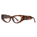 Modern cat eye glasses with tortoise shell frames and anti-blue light clear lenses - Tortoise Frame Clear Lens
