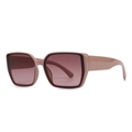 Modern square oversized sunglasses for women in retro gradient dusty pink finish - Pink Frame Pink Gradient Lens