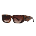 Modern cat-eye sunglasses with retro brown tortoise frames and gradient lenses - Leopard Tea (C5)