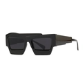 Lunettes de soleil polygonales asymétriques modernes en noir brillant pour la mode urbaine - C1 Noir Noir Gris