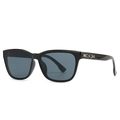 Modern oversized square sunglasses with black frame and dark grey UV lenses - Black Frame Grey Lens (C1)
