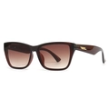 Lunettes de soleil œil de chat, monture marron foncé et verres dégradés - Monture Café Foncé / Verres Dégradés Marron (C5)