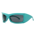 Gafas de sol deportivas de gran tamaño con montura verde menta mate y lentes grises - Verde Lentes Grises