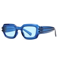 Gafas de sol cuadradas modernas con montura azul oscuro y lentes azul claro - Montura Azul Oscuro Lentes Azul Claro (C3 Azul Azul)