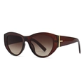 Vintage Katzenaugen Sonnenbrille mit braunem Rahmen und Verlaufsgläsern - Teebrauner Rahmen Verlaufs-Tee Gläser
