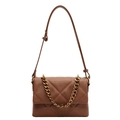 Sac à main marron matelassé avec chaîne dorée et design vintage élégant pour femme - Grand 27*19*9cm / Kaki