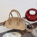 Borsa Boston in ecopelliccia color cammello con manici in pelle e tracolla rimovibile - Cammello