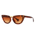 Occhiali da sole moderni cat eye con stampa maculata e lenti sfumate color marrone - Leopardo Marrone Sfumato