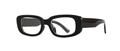 Modern retro rectangle sunglasses with thick black frame and clear lenses - C4 Black Transparent