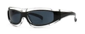 Modern square sunglasses with black lenses and transparent white frames for women - Black Lens White Frame (C1)