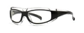 Modern black and white wrap-around sunglasses with a sleek aerodynamic sports frame - Black Transparent Frame (C7)
