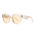 Retro Oversize-Sonnenbrille in Champagner mit strukturiertem Rahmen und Gläsern - Transparenter Hellbrauner Rahmen + Hellorangefarbene Gläser / Helltee
