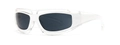 Futuristic square sunglasses with transparent frames and dark lenses for women - White Frame Black Lens (C2)
