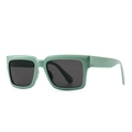 Occhiali da sole quadrati rétro verde menta con lenti grigio scuro per donne alla moda - Ciano Nero Grigio