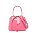Borsa a mano rosa lucida a forma di conchiglia con manico e tracolla regolabile - Rosa