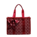 Elegante rode Chinese trouwtas met traditionele Xi-motieven en een satijnen strik - Rood Groot