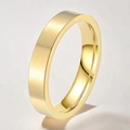 Anillo minimalista de acero inoxidable dorado con acabado cepillado y banda interior pulida - US 5 / Dorado
