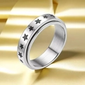 Pentagram Rotating Silver (6mm)
