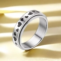 Heart Rotating Silver (6mm)