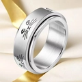 Cat Face Rotating Silver (8mm)