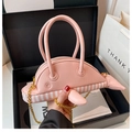Pink dolphin shaped crossbody bag with gold chain strap and luxury gift box - Crossbody (With Chain) / Pink