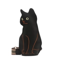 Borsa a tracolla creativa a forma di gatto nero con ricami e tracolla a righe - Ricamo Marrone