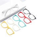 TR90 magnetic eyewear set with transparent frames and five colorful clip-on options - 1 Transparent Frame + 5 Colored Clips
