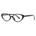Occhiali anti luce blu con montatura nera a occhi di gatto e dettagli con rivetti - C08 Nero Anti-Luce Blu